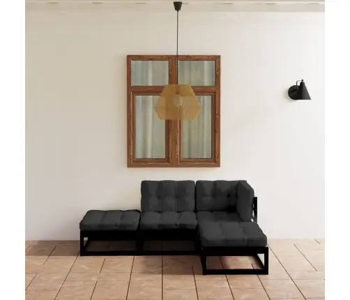 4-Osaline Aiadiivanikomplekt Patjadega, Täismännipuit