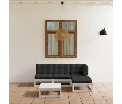 Sodo Komplektas Su Pagalvėlėmis, 5 Dalių, Pušies Masyvas