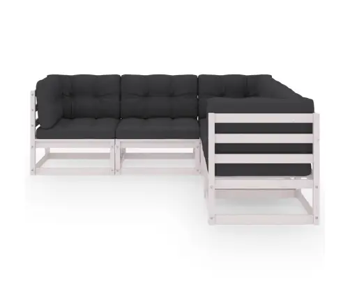 Sodo Komplektas Su Pagalvėlėmis, 5 Dalių, Pušies Masyvas