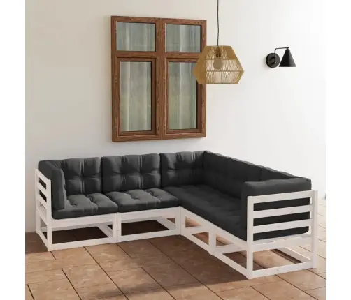 Sodo Komplektas Su Pagalvėlėmis, 5 Dalių, Pušies Masyvas