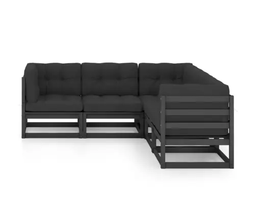 5-Osaline Aiamööbli Komplekt Istmepatjadega, Toekas Männipuit