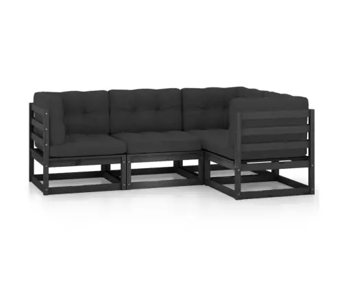 Sodo Komplektas Su Pagalvėlėmis, 4 Dalių, Pušies Masyvas