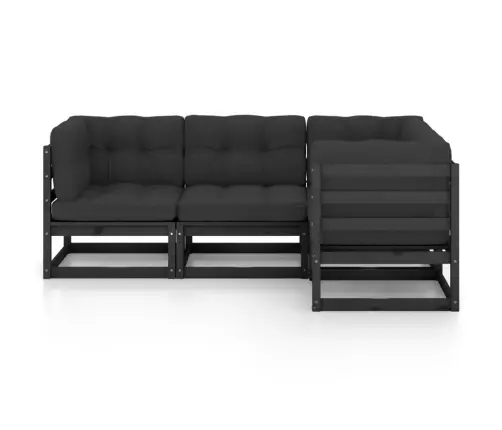 Sodo Komplektas Su Pagalvėlėmis, 4 Dalių, Pušies Masyvas