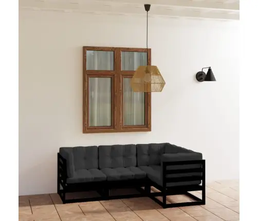 Sodo Komplektas Su Pagalvėlėmis, 4 Dalių, Pušies Masyvas