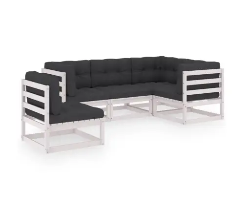 5-Osaline Aiamööbli Komplekt Istmepatjadega, Toekas Männipuit