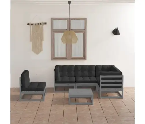 Sodo Komplektas Su Pagalvėlėmis, 6 Dalių, Pušies Masyvas