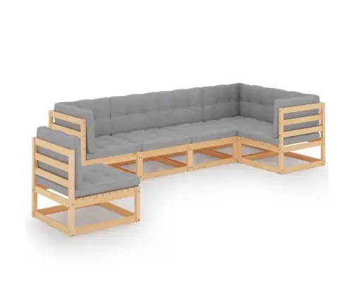 Sodo Komplektas Su Pagalvėlėmis, 6 Dalių, Pušies Masyvas