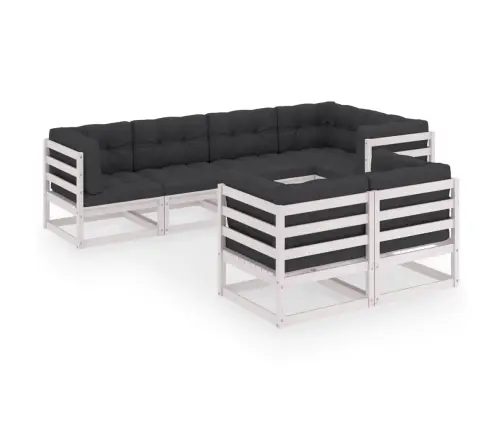 Sodo Komplektas Su Pagalvėlėmis, 7 Dalių, Pušies Masyvas