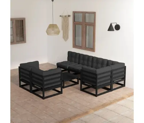 Sodo Komplektas Su Pagalvėlėmis, 8 Dalių, Pušies Masyvas