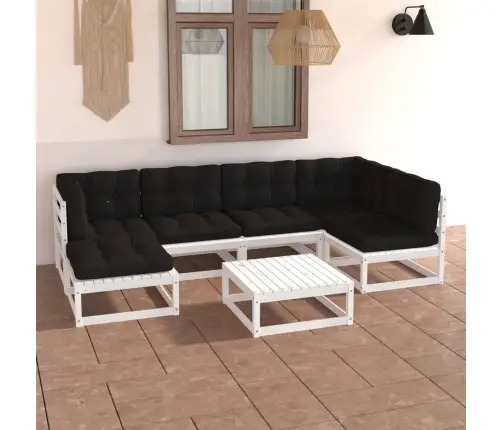 Sodo Komplektas Su Pagalvėlėmis, 7 Dalių, Pušies Masyvas