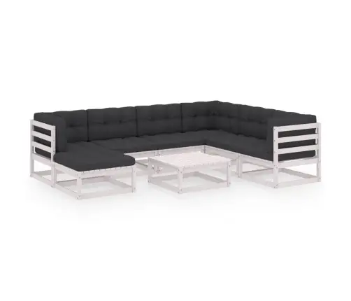 Sodo Komplektas Su Pagalvėlėmis, 8 Dalių, Pušies Masyvas