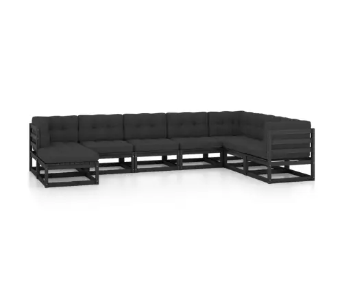 8-Daļīgs Dārza Atpūtas Mēbeļu Komplekts Ar Pelēkiem Matračiem Vidaxl