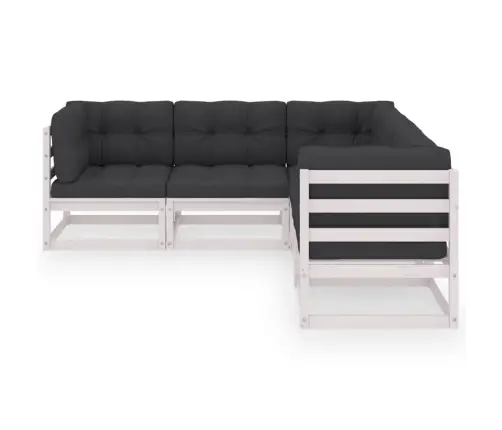 Sodo Komplektas Su Pagalvėlėmis, 5 Dalių, Pušies Masyvas