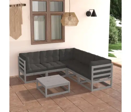 Sodo Komplektas Su Pagalvėlėmis, 6 Dalių, Pušies Masyvas