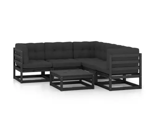 6-Osaline Aiamööbli Komplekt Patjadega, Männipuit