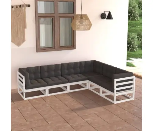 Sodo Komplektas Su Pagalvėlėmis, 6 Dalių, Pušies Masyvas