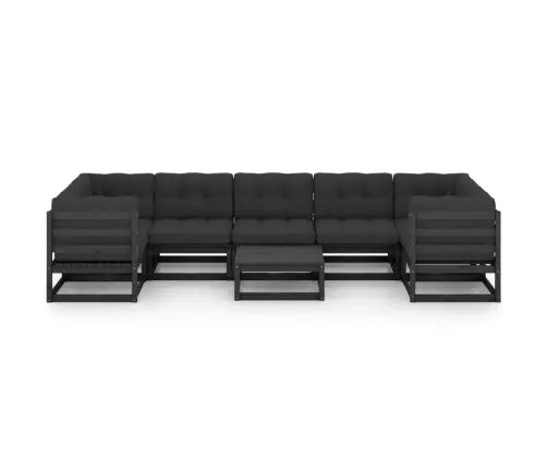 8-Osaline Aiamööbli Komplekt Istmepatjadega, Toekas Männipuit