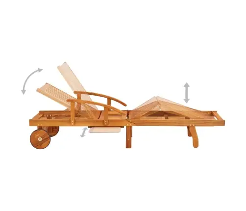 Saulės Gultai Su Čiužinukais, 2Vnt., Akacijos Medienos Masyvas Saulės Gultai Su Čiužinukais, 2Vnt., Akacijos Medienos Masyvas