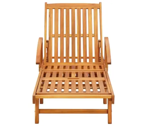 Sauļošanās Zviļņi Ar Galdiņu, Matračiem, 2 Gab., Akācijas Koks Vidaxl