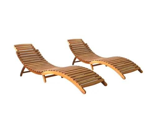 Saulės Gultai, 2Vnt., Akacijos Medienos Masyvas (2X310166)