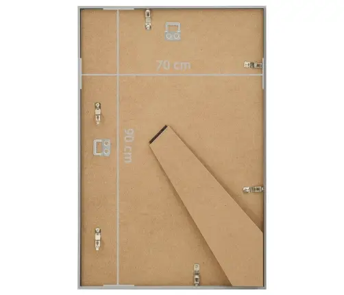 Foto Rāmji, 3 Gab., Sienai, Galdam, Sudrabaini, 70X90 Cm, Mdf Vidaxl