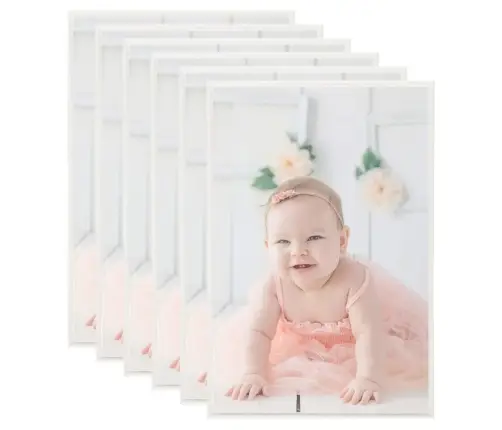 Foto Rāmji, 5 Gab., Sienai, Galdam, Sudrabaini, 70X90 Cm, Mdf Vidaxl