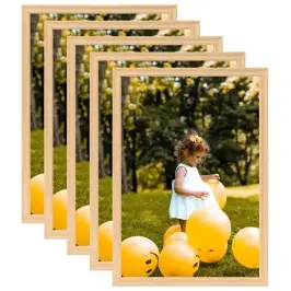 Foto Rāmji, 5 Gab., Sienai Vai Galdam, Gaiša Ozolkoka, 70X90 Cm Vidaxl