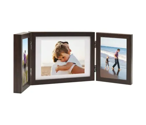 Trigubas Rėmelis-Koliažas, Tamsiai Rudas, 22X15Cm+2X(10X15Cm)