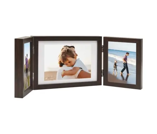 Trigubas Rėmelis-Koliažas, Tamsiai Rudas, 28X18Cm+2X(13X18Cm)