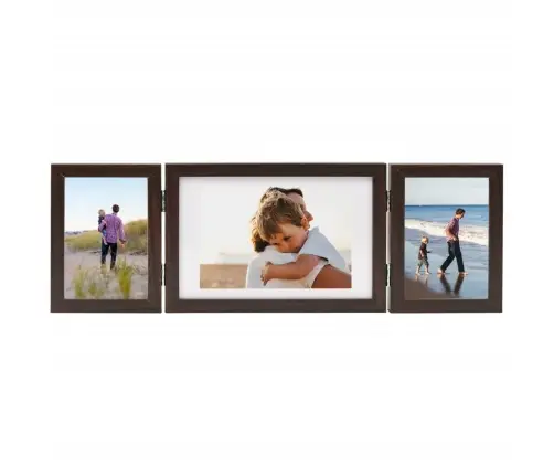 Trigubas Rėmelis-Koliažas, Tamsiai Rudas, 28X18Cm+2X(13X18Cm)