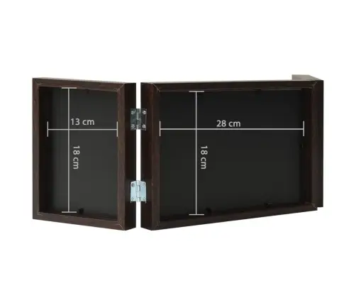 Trigubas Rėmelis-Koliažas, Tamsiai Rudas, 28X18Cm+2X(13X18Cm)