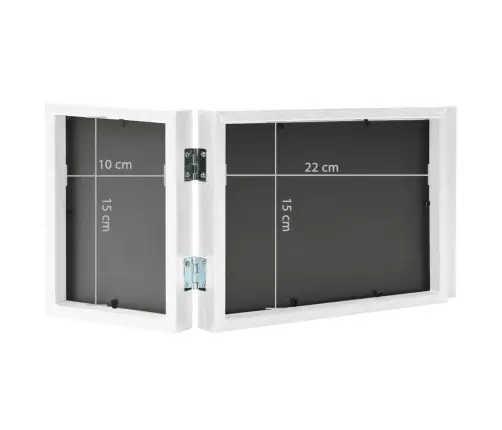 3-Daļīgs Foto Rāmis, Kolāža, Balts, 22X15 Cm+2X(10X15 Cm) Vidaxl