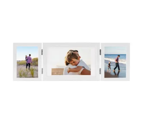 3-Daļīgs Foto Rāmis, Kolāža, Balts, 28X18 Cm+2X(13X18 Cm) Vidaxl