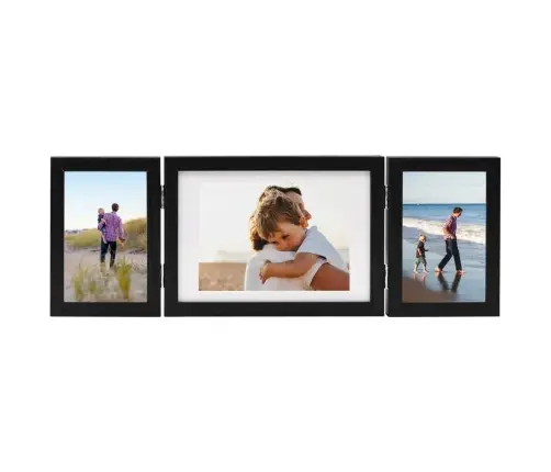3-Daļīgs Foto Rāmis, Kolāža, Melns, 22X15 Cm+2X(10X15 Cm) Vidaxl