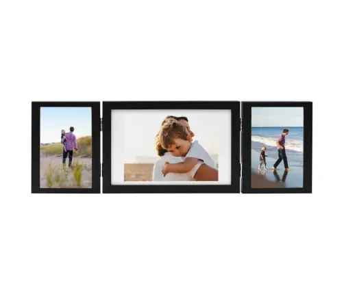 3-Daļīgs Foto Rāmis, Kolāža, Melns, 28X18 Cm+2X(13X18 Cm) Vidaxl