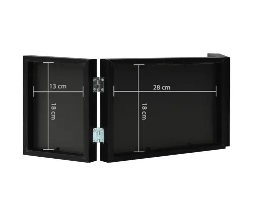 3-Daļīgs Foto Rāmis, Kolāža, Melns, 28X18 Cm+2X(13X18 Cm) Vidaxl