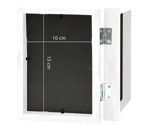 Dvigubas Rėmelis-Koliažas, Baltos Spalvos, 2X(10X15Cm)