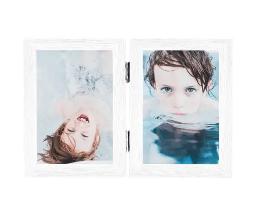 2-Daļīgs Foto Rāmis, Kolāža, Balts, 2X(13X18 Cm) Vidaxl