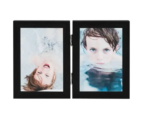 2-Daļīgs Foto Rāmis, Kolāža, Melns, 2X(10X15 Cm) Vidaxl