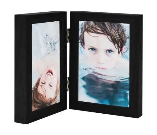 2-Osaline Pildiraam, Must, 2 X (13X18 Cm)