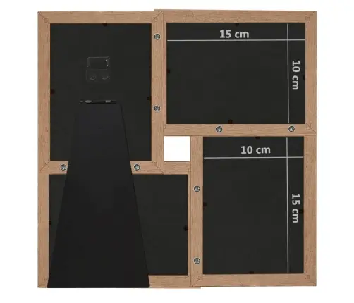 Kollaaž-Pildiraam 4X(10X15 Cm), Helepruun, Mdf