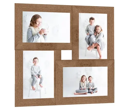 Rėmelis-Koliažas, Šviesiai Rudas, 4X(13X18Cm) Nuotraukoms