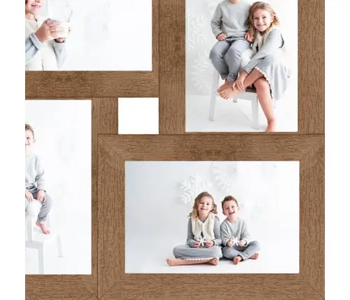 Rėmelis-Koliažas, Šviesiai Rudas, 4X(13X18Cm) Nuotraukoms