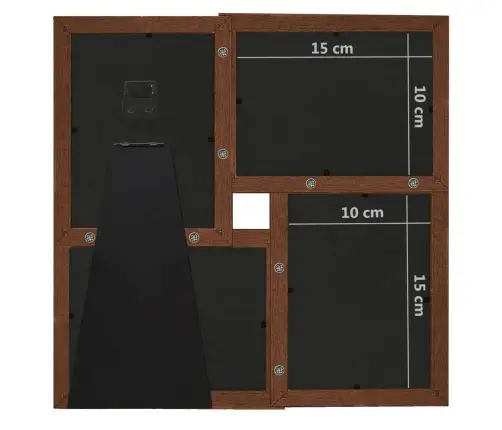 Rėmelis-Koliažas, Tamsiai Rudas, 4X(10X15Cm) Nuotraukoms