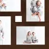 Kolāžas Foto Rāmis, 4X(13X18 Cm) Attēliem, Tumši Brūns Mdf Vidaxl