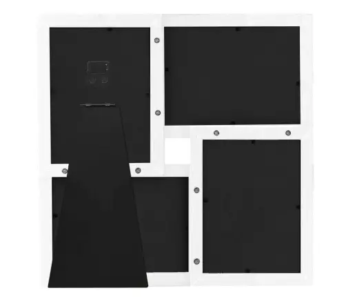 Kolāžas Foto Rāmis, 4X(13X18 Cm) Attēliem, Balts Mdf Vidaxl