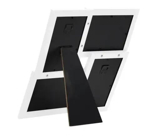 Kolāžas Foto Rāmis, 4X(13X18 Cm) Attēliem, Balts Mdf Vidaxl