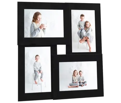 Kollaaž-Pildiraam 4X Pildile (10 X 15 Cm), Must Mdf