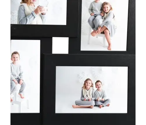 Kollaaž-Pildiraam 4X Pildile (10 X 15 Cm), Must Mdf