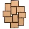 Kolāžas Foto Rāmis, 10X(10X15 Cm) Attēliem, Tumši Brūns Mdf Vidaxl